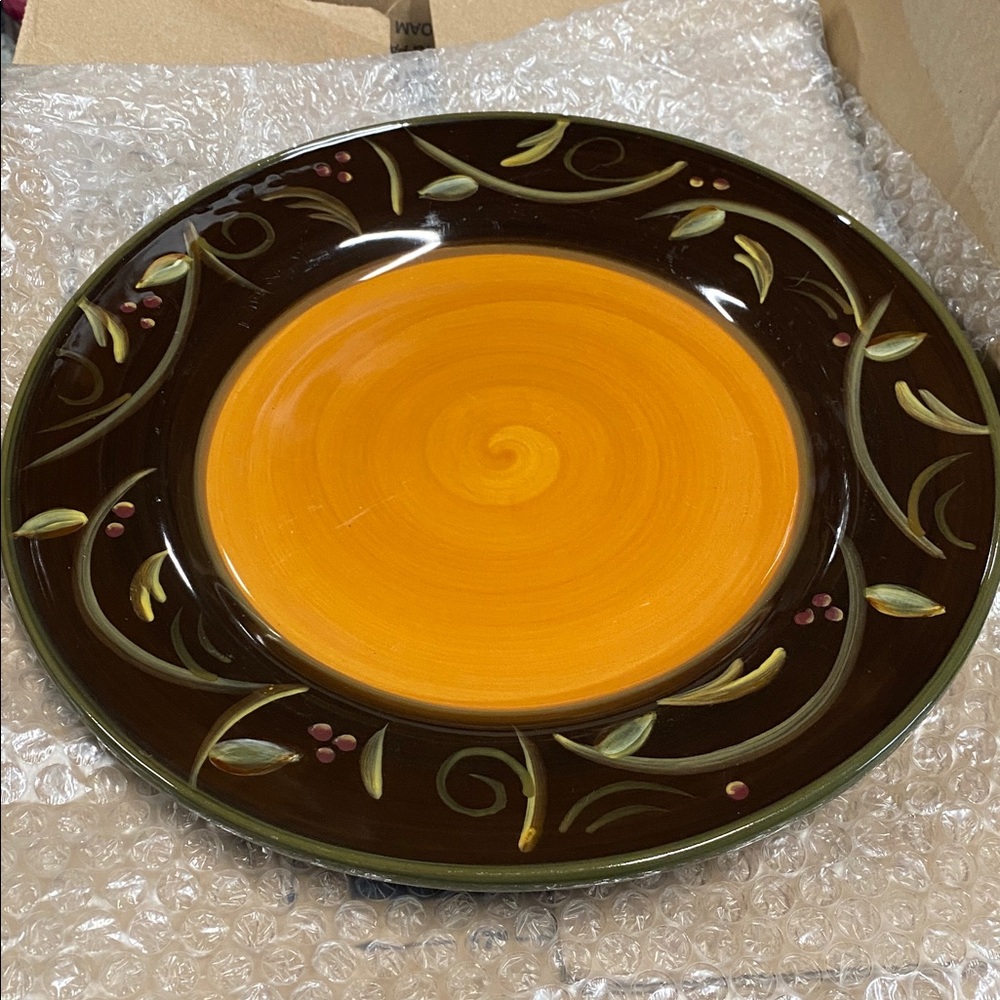 Demdaco Chocolate Berries Dinner Plate